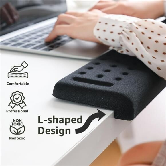 Ergonomic desk armrest pads memory foam wrist elbow forearm support cushion set - Picture 5 of 7